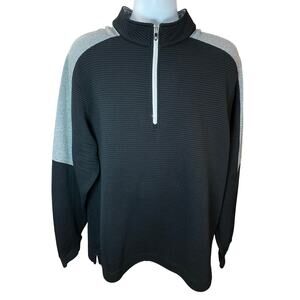 FootJoy FJ Sweatshirt Men's 2XL Black 1/4 Zip Pullover Golf Performance Wear